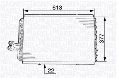 MAGNETI MARELLI 350203708000 -  Конденсатор, кондиционер